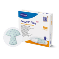 Zetuvit Plus Silicone Border Hartmann 413911-Zetuvit Plus Silicone Border Super Absorbent Dressing, 10 x 10 in Heel (BX/10)