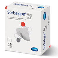 Sorbalgon Ag Hartmann 999611-Silver Alginate Dressing Sorbalgon Ag 4 x 4 in Square Sterile, Silver Dressings (BX/10)