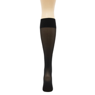 6 Pack of Mobius Wellness 8-15 mmHg Ladies Sheer Knee High Stockings-Black