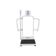 Healthometer 1100-EHR Bariatric Platform Scale with Digital Height Rod and Extra-Wide Handrails