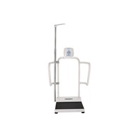 Healthometer 1100KL-EHR Digital Platform Scale w/ Extra-Wide Handrails and Digital Height Rod