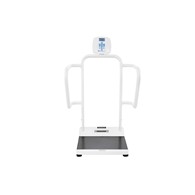 Healthometer 1100KL Digital Platform Scale w/ Extra-Wide Handrails, LB and KG, 1000 lb/454 kg