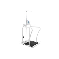 Healthometer 2101KLHR Digital Platform Scale w/ Handrails, LB and KG w/ Mechanical Height Rod
