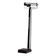 Healthometer 450KL Beam Scales w/ Height Rod, Rotating Poise Bar, Counterweights (Wheels Optional)