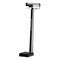 Healthometer 450KLWH Beam Scale w/ Height Rod, Rotating Poise Bar, Counterweights and Wheels