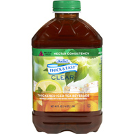 Hormel 28702 Thick & Easy Clear Nectar Consistency Iced Tea Thickened Beverage, 46 oz (Case)