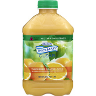 Hormel 42161 Thick & Easy Clear Nectar Consistency Orange Juice Thickened Beverage, 46 oz (Case)