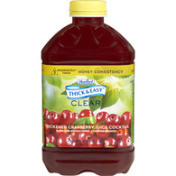 Hormel 48030 Thick & Easy Clear Honey Consistency Cranberry Thickened Beverage, 46 oz (Case)