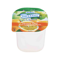 Hormel 49144 Thick & Easy Clear Honey Consistency Orange Thickened Beverage, 4 oz Cup