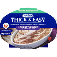 Hormel 60747 Thick & Easy Beef with Potatoes & Corn Thickened Food, 7 oz Tray