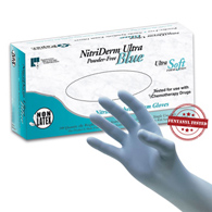 NitriDerm Ultra Blue Innovative Healthcare 157200-NitriDerm Ultra Blue Exam Glove, Medium, Light Blue (CS/1000)