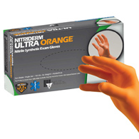 NitriDerm Ultra Orange Innovative Healthcare 199100-NitriDerm Ultra Orange Exam Glove, Small, Orange (BX/100)