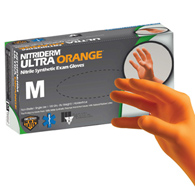 NitriDerm Ultra Orange Innovative Healthcare 199200-NitriDerm Ultra Orange Exam Glove, Medium, Orange (CS/1000)