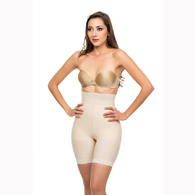 Isavela BE10 Closed Buttocks Enhancer Girdle Mid Thigh-Small-Black 