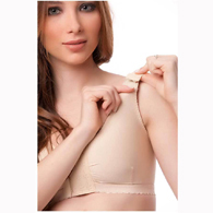 Isavela BR01 Support Bra With 1" Elastic Band-XS-Beige 