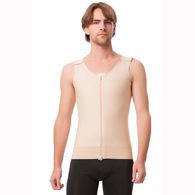Isavela MG03 Vest w/ Front Zipper & 3" Waist Elastic Band-Medium-BGE