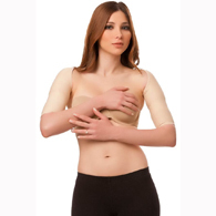 Isavela SL01-SS Above Elbow Sleeves w/ Hook & Eye Closure-XS-Beige 