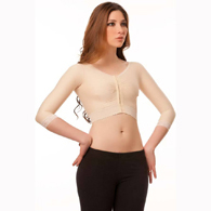 Isavela VS02-MS Underbust Length Vest with Medium Sleeves-2XL-Black 