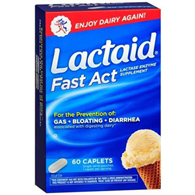 Lactaid Fast Act J & J Sales 00045091060 Lactaid Fast Act Lactase Enzyme Dietary Supplement