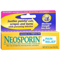 Neosporin + Pain Relief Maximum Strength J & J Sales 00501371205-Neosporin + Pain Relief Cream, 0.5 oz Tube, First (EA/1)