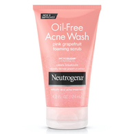 Neutrogena Oil-Free Acne Wash J & J Sales 07050105360-Neutrogena Oil-Free Acne Wash Pink Grapefruit Foaming Scrub, 4.2 (EA/1)