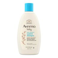 Aveeno Baby J & J Sales 38137003665-Baby Shampoo & Body Wash Aveeno Baby 8 oz Flip Top Bottle Light Scent, Shampoos (EA/1)