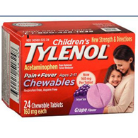 Children's Tylenol J & J Sales 50580052224-Children's Pain Relief Children's Tylenol 160 mg Strength Acetaminophen (BT/24)