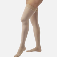 Jobst 114215 Relief CT Thigh High Socks w/ Band-20-30 mmHg-Blk-XL