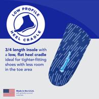 PowerStep 5012;03AS Pinnacle 3/4 Length Orthotic Insole for Tight Shoes - Size Asm