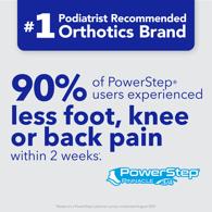PowerStep 5012;03B Pinnacle 3/4 Length Orthotic Insole for Tight Shoes - Size B