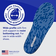 PowerStep 5017-01 Extra Wide Arch Support Orthotic Insoles - 11 Sizes