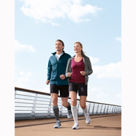 Jobst 7529002 Knee High CT Sport Socks-20-30 mmHg-White/Gray-Large