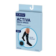 Jobst Activa Men's Dress Compression Socks - Knee High - Classic Ribbed - 3 Compression Levels