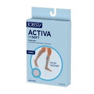 Jobst Activa soSoft Compression Stockings - Knee High - Ribbed Pattern - 3 Compression Levels