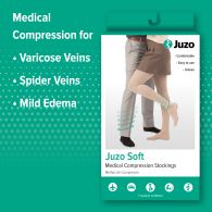 Juzo 2001 Soft Short Knee High Stocking w/ Open Toe