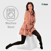 Juzo 2001 20-30 mmHg Soft Pantyhose w/ Open Toe-Size V-Chocolate