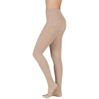 Juzo 2001 20-30 mmHg Soft Short Pantyhose w/ Open Crotch-Size V-Beige