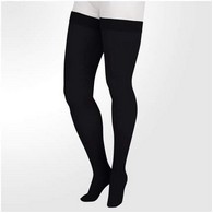 Juzo 2002 Petite Thigh High Stocking w/ Silicone Border-Size V-BLK