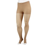 Juzo 2002 30-40 mmHg Soft Petite Pantyhose w/ Open Toe-Size I-Beige