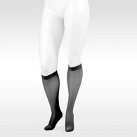 Juzo 2101 20-30 mmHg Sheer Short Knee High Stockings-Size V-Black