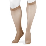 Juzo 2101 20-30 mmHg Sheer Short Knee High Stockings-Size II-Beige
