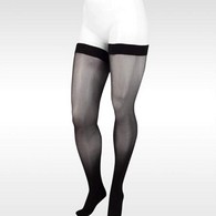 Juzo 2101 Sheer Thigh High Stockings w/ Silicone Border-Size III-BLK