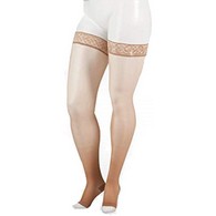 Juzo 2101 Open Toe Thigh High Stockings w/ Silicone Border-Size I-BGE