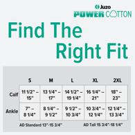 Juzo 2661ADT15-2XL Power Cotton Compression Socks for Men, 20-30 mmHg, 2XL Tall Length, Gray