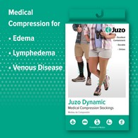 Juzo 3511AGPESB Dynamic Thigh High w/ Silicone-Open Toe-Petite-III-BGE