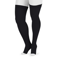 Juzo 3512AGSBSH Dynamic Thigh High w/ Silicone-Open Toe-Short-III-BLK