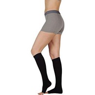 Juzo 4410ADSH 15-20 mmHg Basic Knee High-Open Toe-Short-Size II-Black