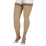 Juzo 4411AGSB 20-30 mmHg Basic Thigh High w/ Silicone-Open Toe-I-BGE