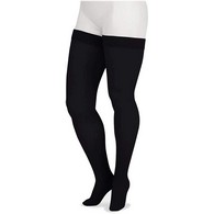 Juzo 4411AGSBSH Basic Thigh High w/ Silicone-Open Toe-Short-IV-BLK