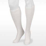 Juzo 4701AD06-M Basic Casual Compression Socks, 20-30 mmHg, Medium, White